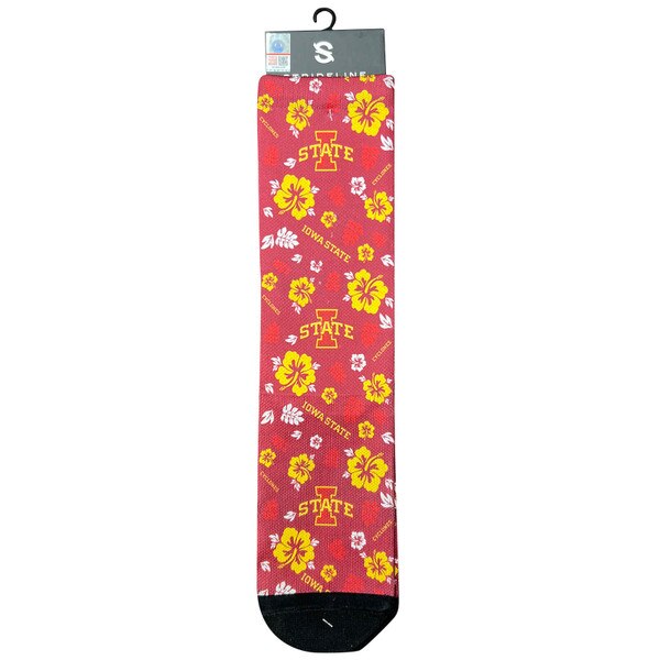 I-State Cyclones Cardinal Tropical Print Socks